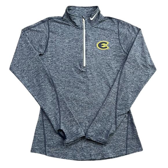 Wisconsin Eau Claire Bulldogs Nike Dri-Fit Womens Blue 1/4 Zip Top Size Small - Picture 1 of 4